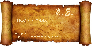Mihalek Edda névjegykártya